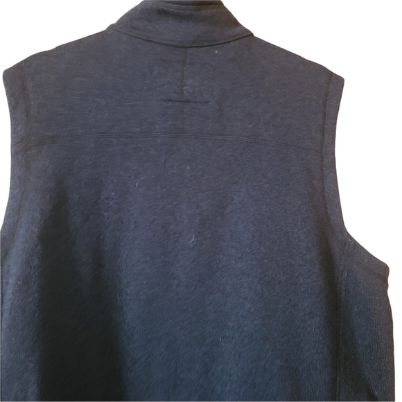 WindRiver T-max heat Blue sleeveless zip-up sweater vest - Picture 8 of 11